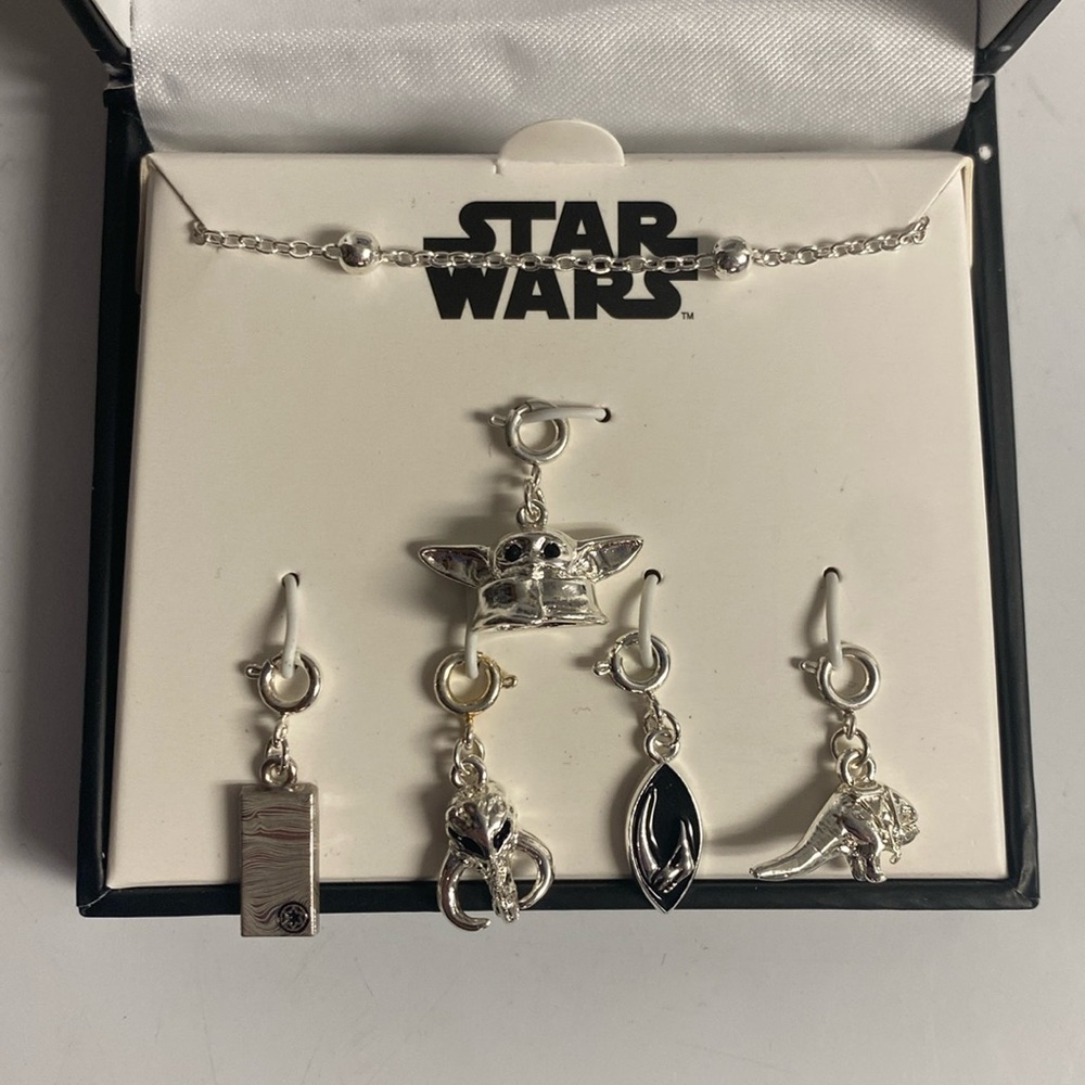 Licensed Star Wars Mandalorian Grogu Stainless Steel Charm Necklace